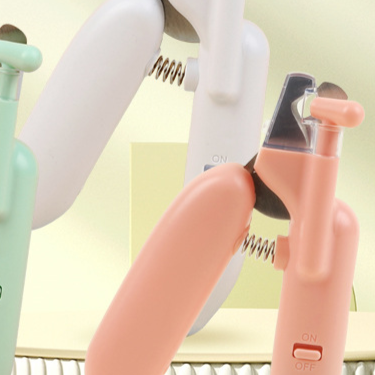 LED Pet Nail Clippers with Safety Guard and Non-Slip Handle