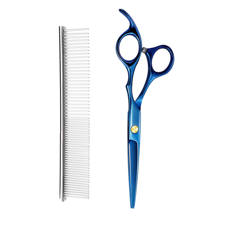 Stainless steel pet grooming scissors set with comb, photo 9 of 30