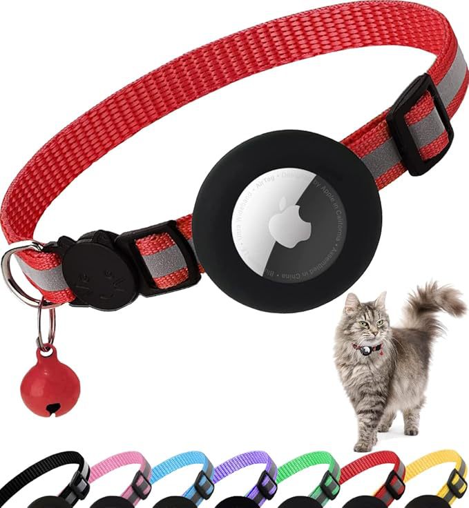 Reflective silicone AirTag holder for pet collars, tag not included, product image 8