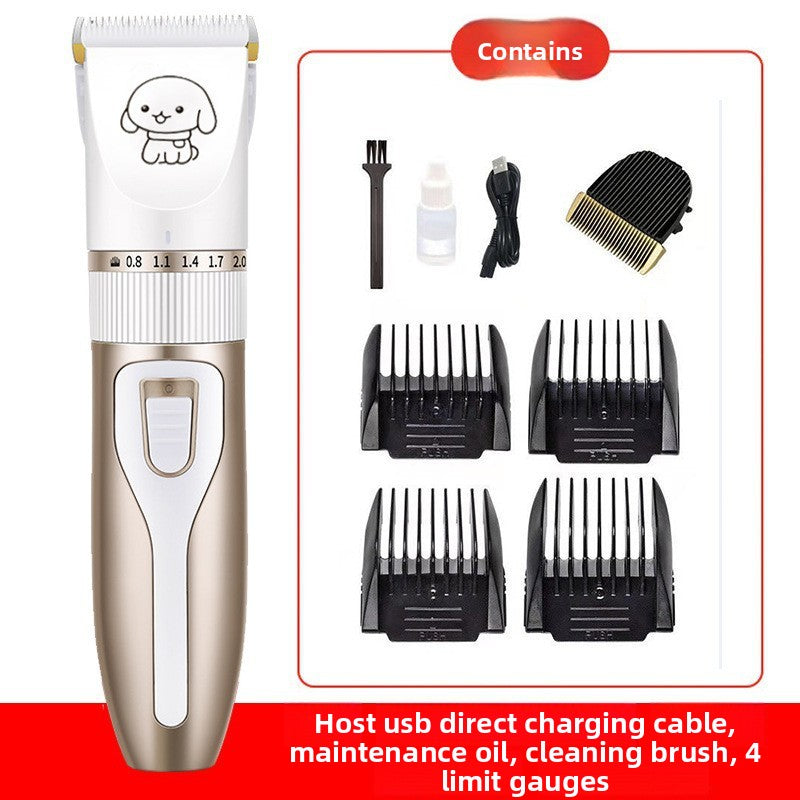 Cordless Dog Hair Clippers with Guide Combs, Low Noise Trimmer Kit