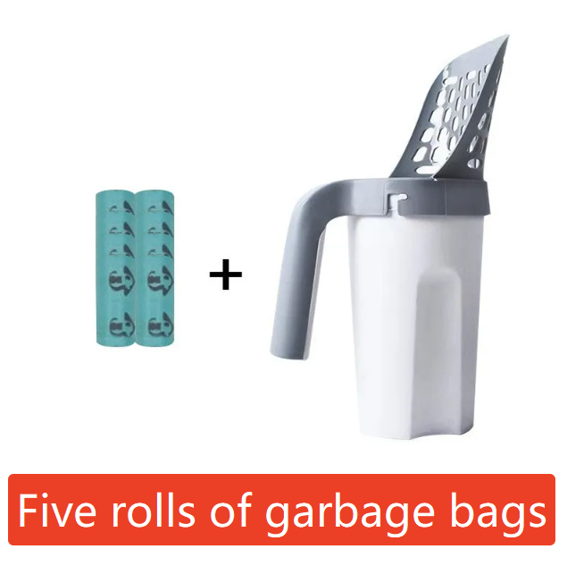 Cat Litter Scoop with Built-In Waste Bin and Storage