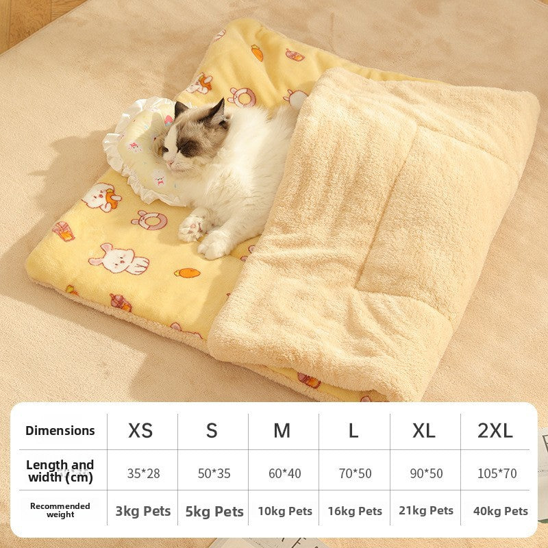Soft suede pet blanket with cute bear pattern, product image 14