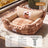 Detachable open pet bed with matching pillow in a cute print pattern, photo 24