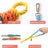 Woven rainbow dog lead with gold coloured clip