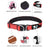 Reflective padded dog collar with locking buckle in Bright Red, close-up detail