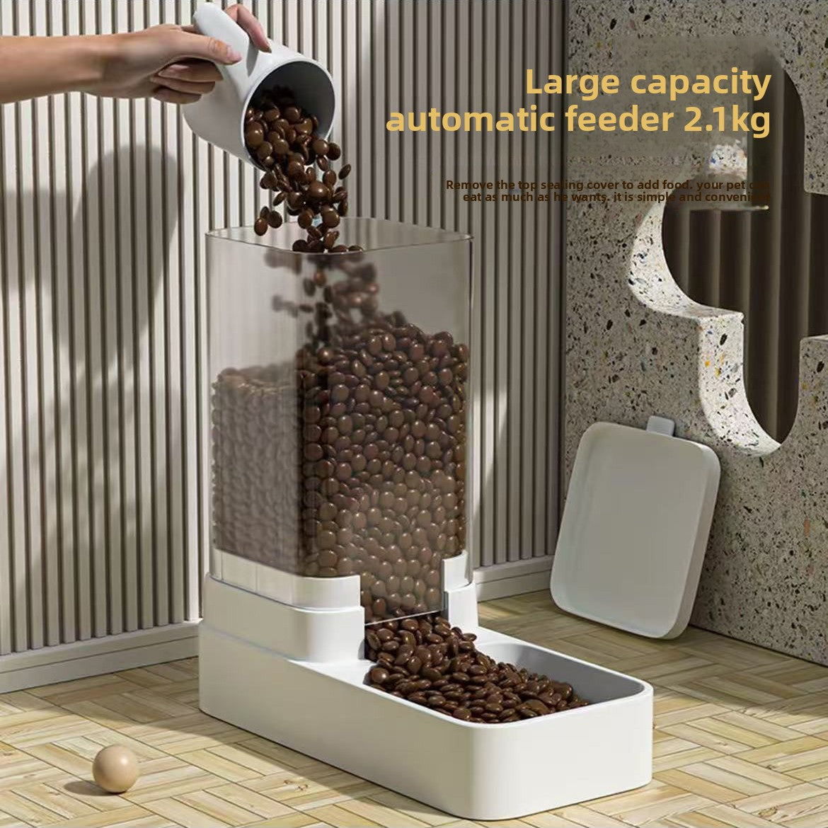 Gravity Pet Water Dispenser and Food Feeder Set for Cats and Dogs, 3.3L to 8.5L