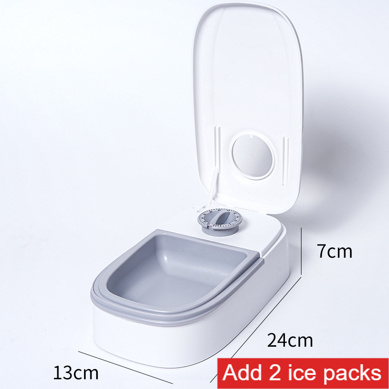 Smart Automatic Pet Feeder with Timed Single or Double Meal Dispensing and Ice Pack Option