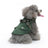 Padded dog chest jacket with zip and reflective straps in Black Style A, front view