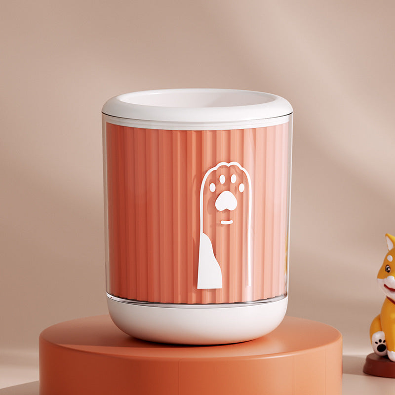 No-Rub Paw Cleaner Cup with Silicone Bristles for Dogs and Cats