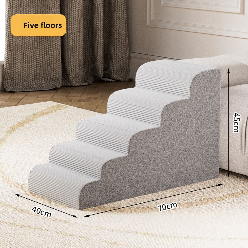 Three-step pet stairs for small dogs and cats, product detail photo