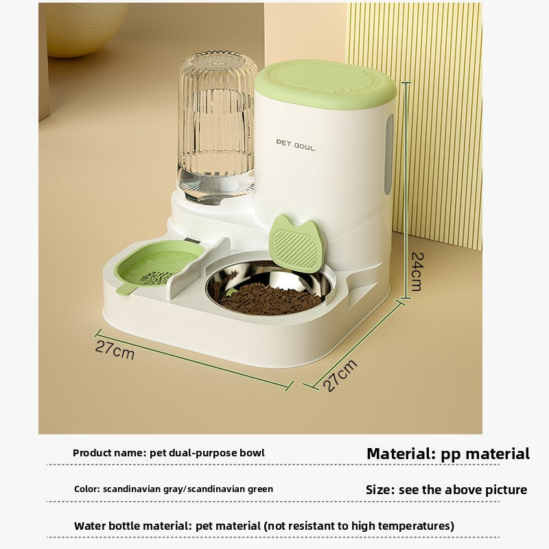 Automatic Pet Feeder and Waterer Bowl
