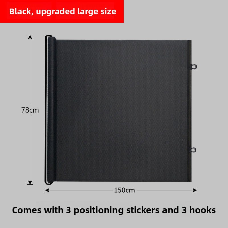 Black retractable mesh pet gate for doorways and stairs, photo 8