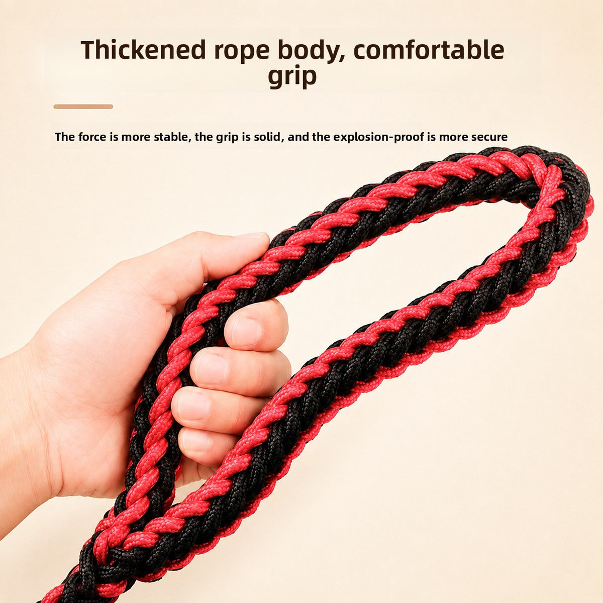 Braided nylon rope dog lead, ideal for walks, training and hiking