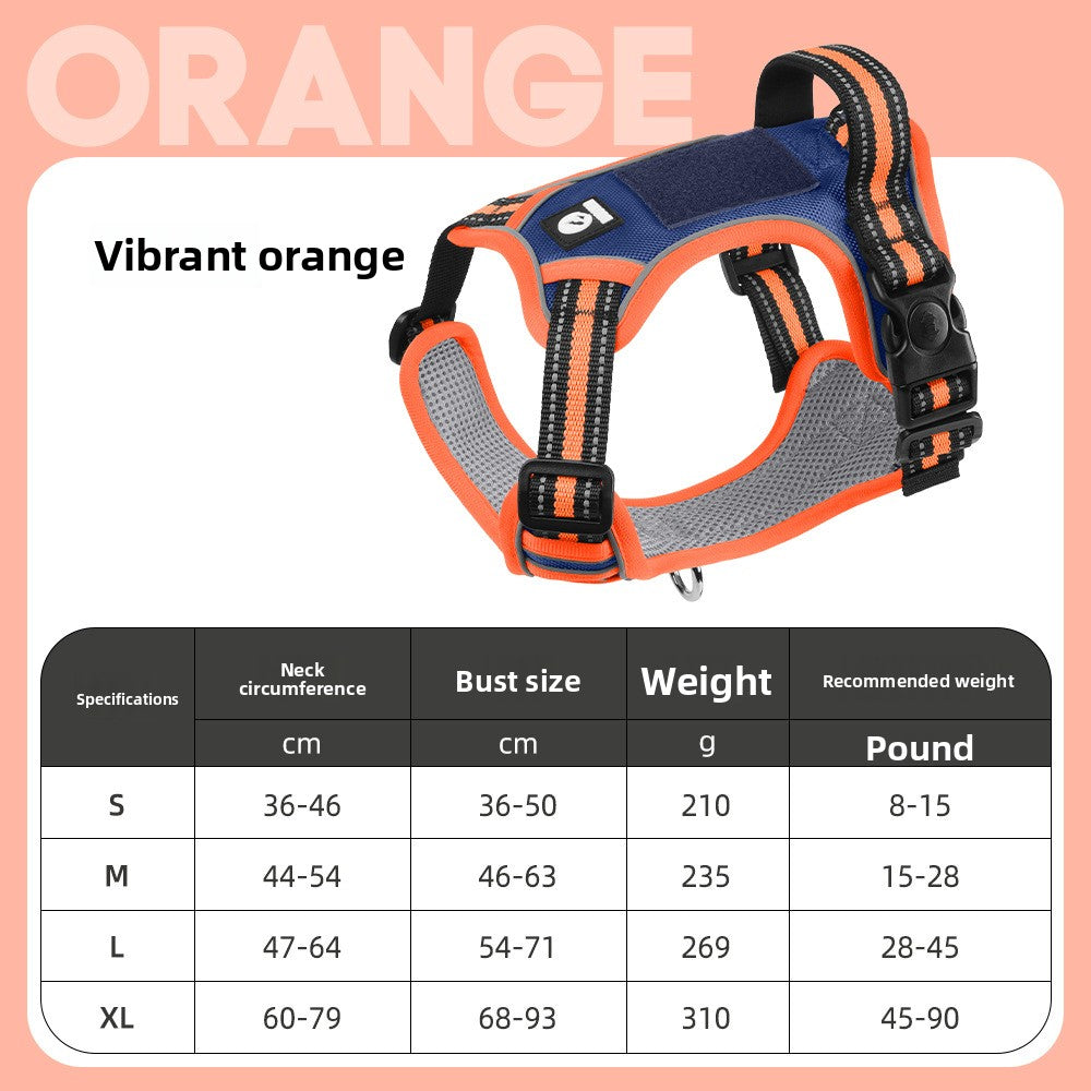 Reflective Dog Harness Anti-Explosion Pet Harness Vest