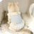 Blue lace trim vest dress for cats and small dogs, view 4