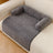 Cat resting on a coffee coloured soft pet mat with non-slip base