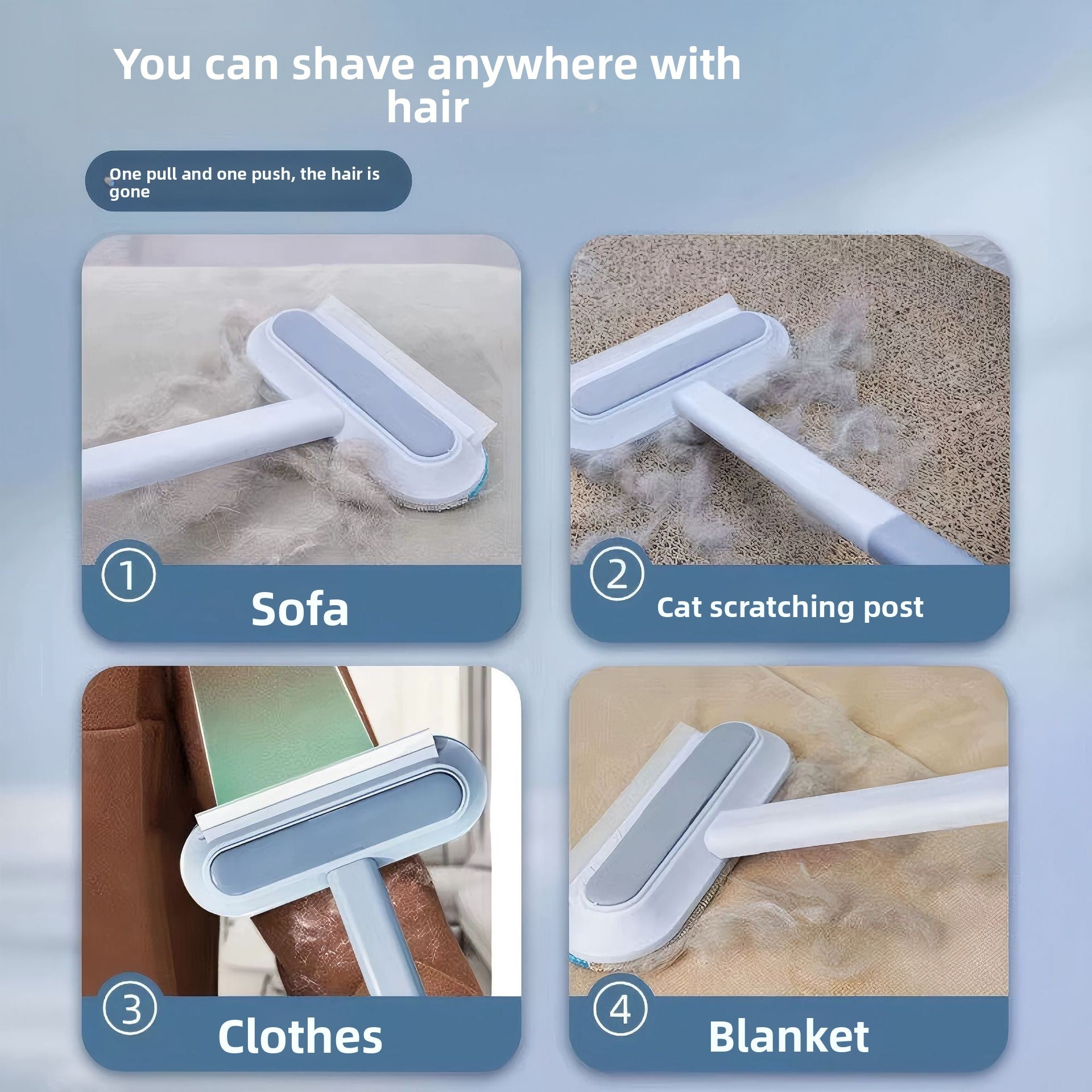 Electrostatic Pet Hair Cleaner Brush and Glove, Wet or Dry Use
