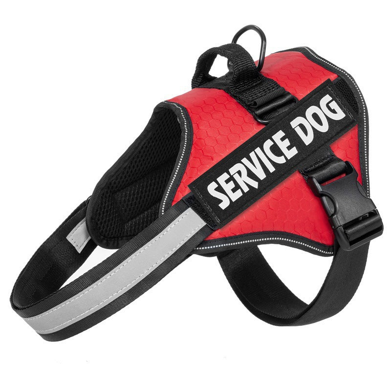 Reflective cloth vest dog harness, available from Pet Royale UK