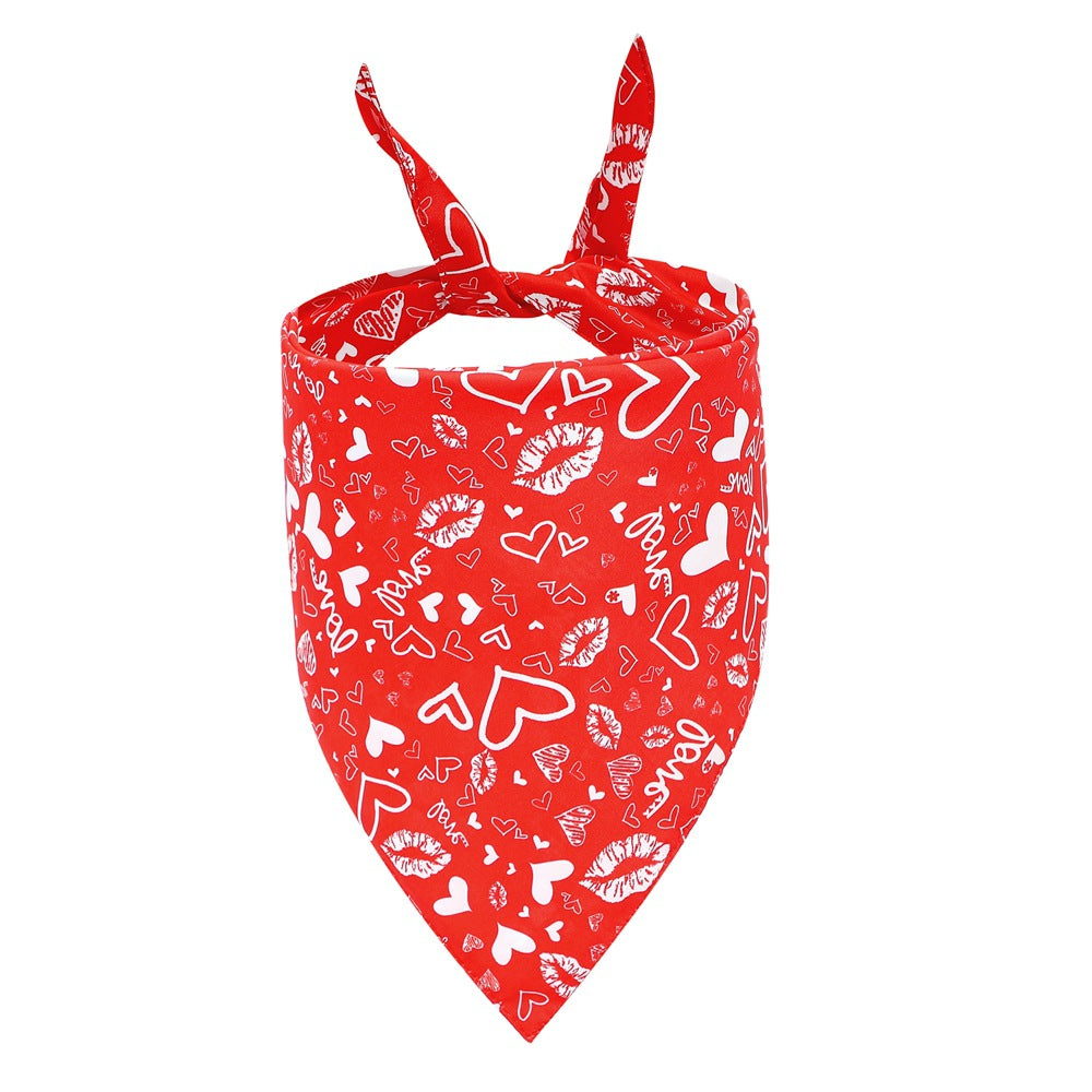 Reversible heart print dog bandana, available in 6 styles, size Large, image 10