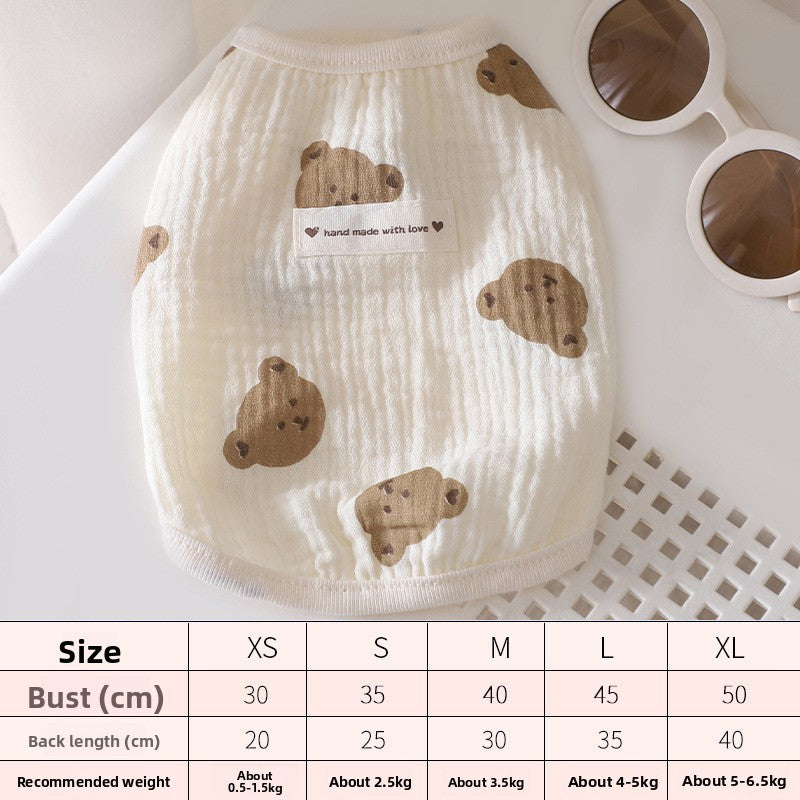 Cotton summer dog vest and strap top, available in 12 styles, image 38