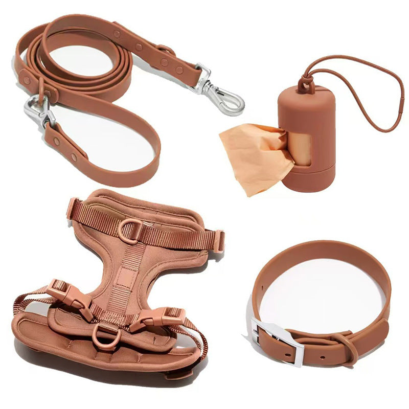 Waterproof PVC harness, lead and collar set, ideal for everyday use
