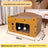 Corrugated cardboard cat scratcher house and den, photo from another angle