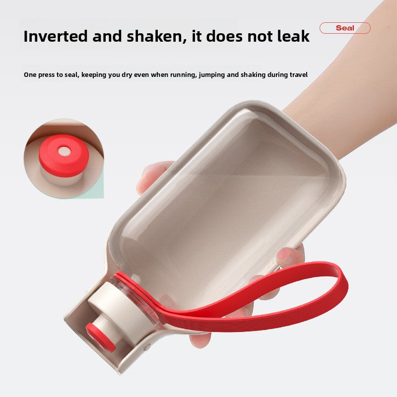 Portable Pet Water Dispenser Bottle in 350ml or 550ml with Leak-Proof One-Handed Press