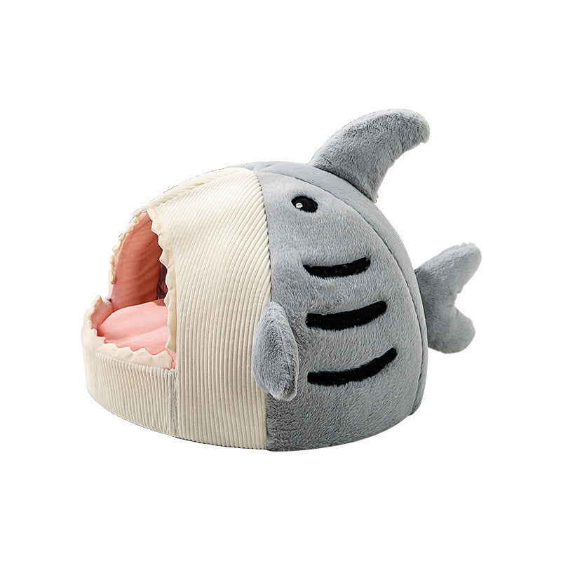 Shark shaped enclosed pet den bed, photo 7 of 14
