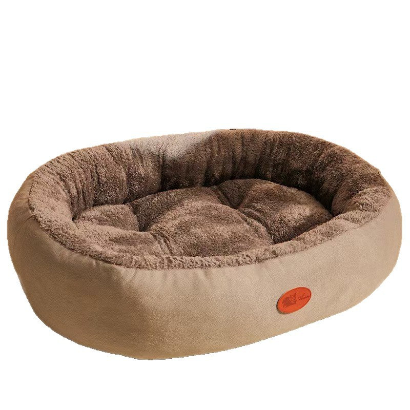 Oval Nest Dog Bed for All Seasons, Soft Pet Sleeping Pad