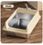 Stainless Steel Top Entry Cat Litter Box with Lid, Semi-Enclosed