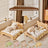 Removable washable pet bed with cute print, main product photo