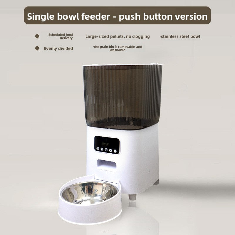 Automatic Cat Feeder with WiFi App Control, Timed Feeding and Optional Camera