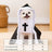 Small dog dressed in a funny alien Halloween costume