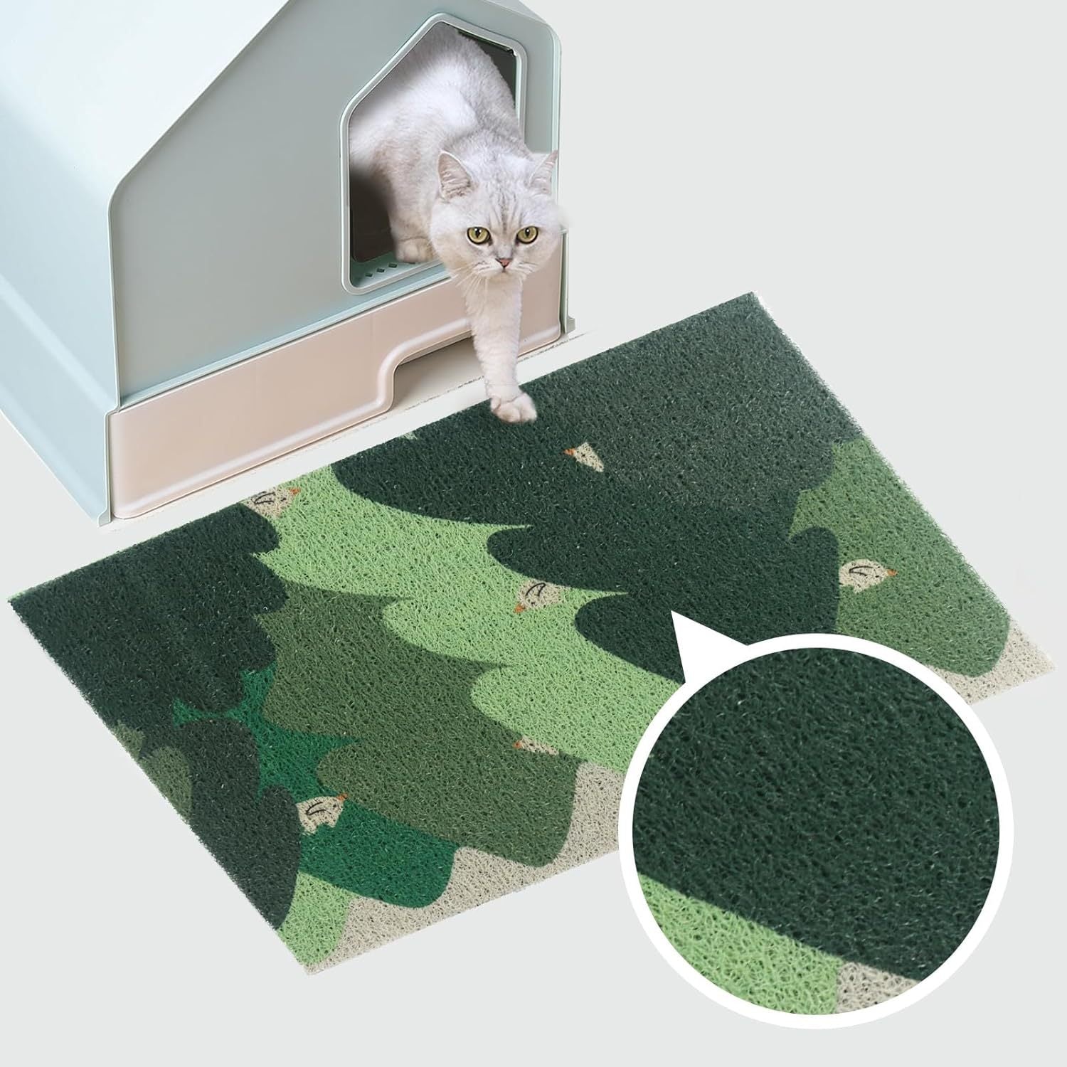 Coil Loop Cat Litter Trapping Mat, Washable Polyester Fibre