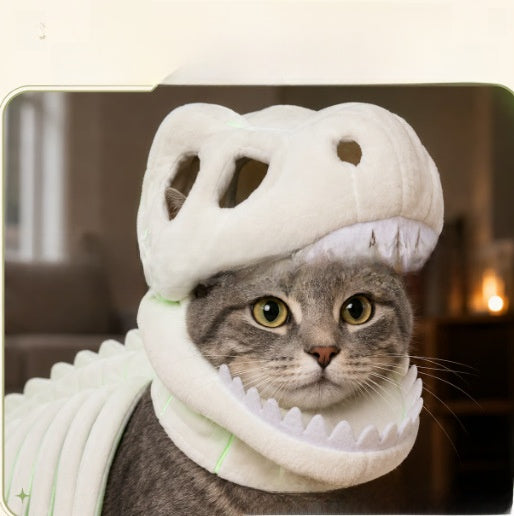 Dinosaur skeleton pet costume with glow option for dogs and cats, image 3