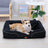 Plaid pet bed mat with pillow in Black Plaid