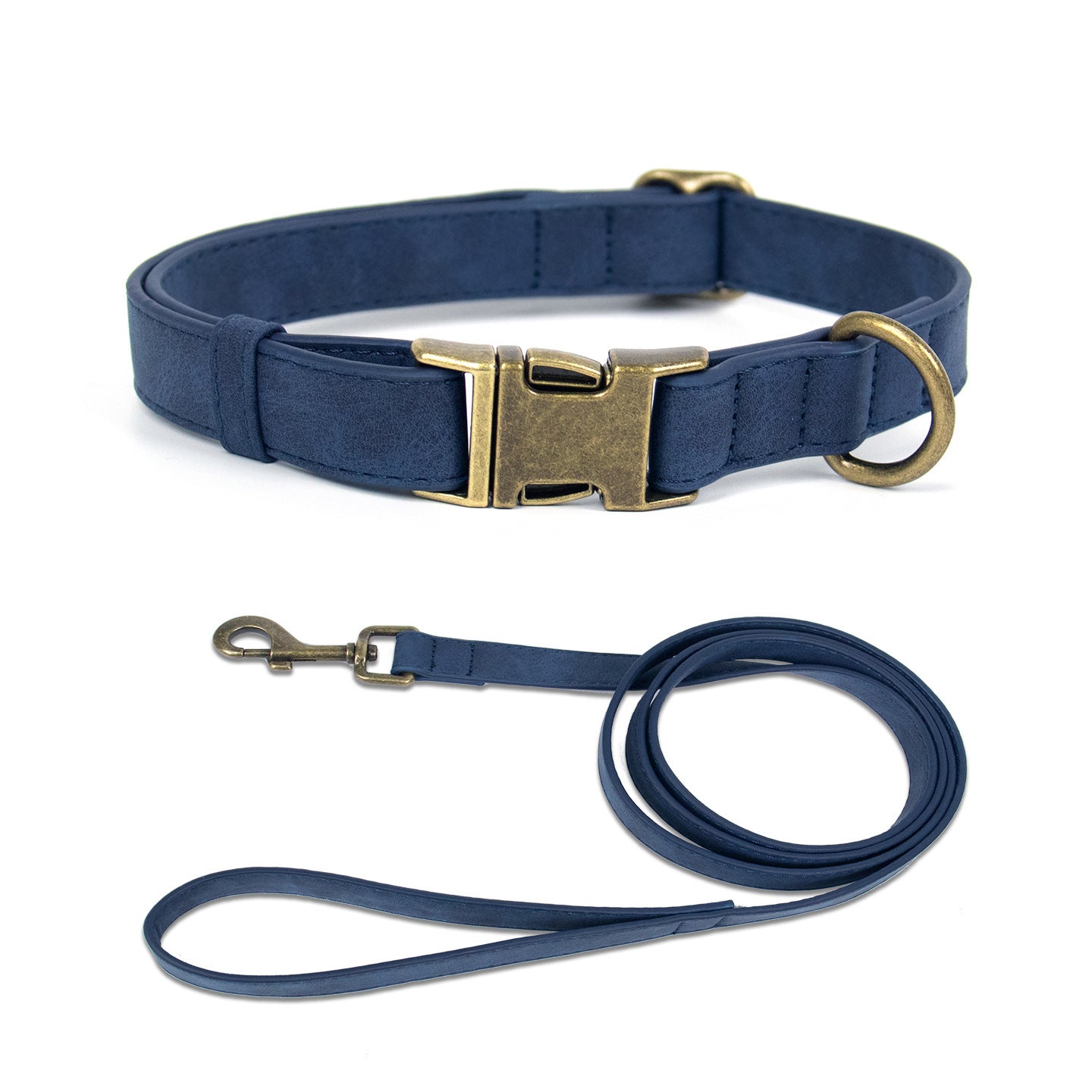 Retro PU leather dog collar and lead, available from Pet Royale UK