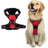 Reflective vest dog harness in black with matching rope lead