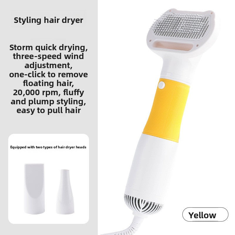 3-in-1 Pet Hair Dryer and Deshedding Brush for Dogs and Cats