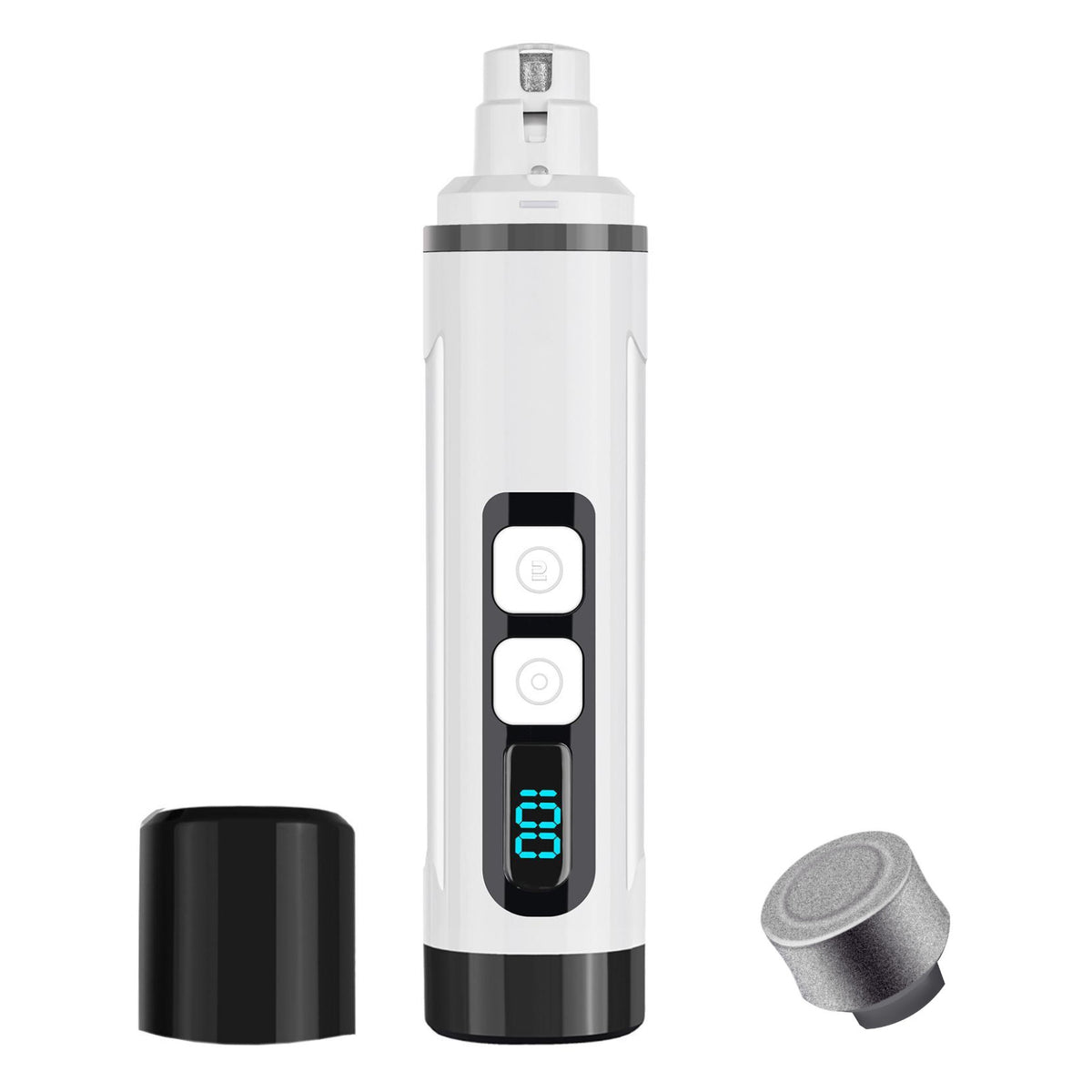 Compact Two-Speed Pet Nail Grinder with LED, Quiet Claw Polisher