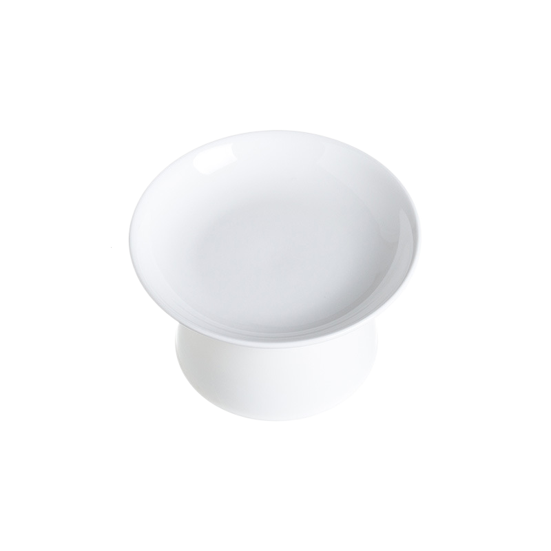 Raised Ceramic Cat Bowl, Elevated Feeding Dish
