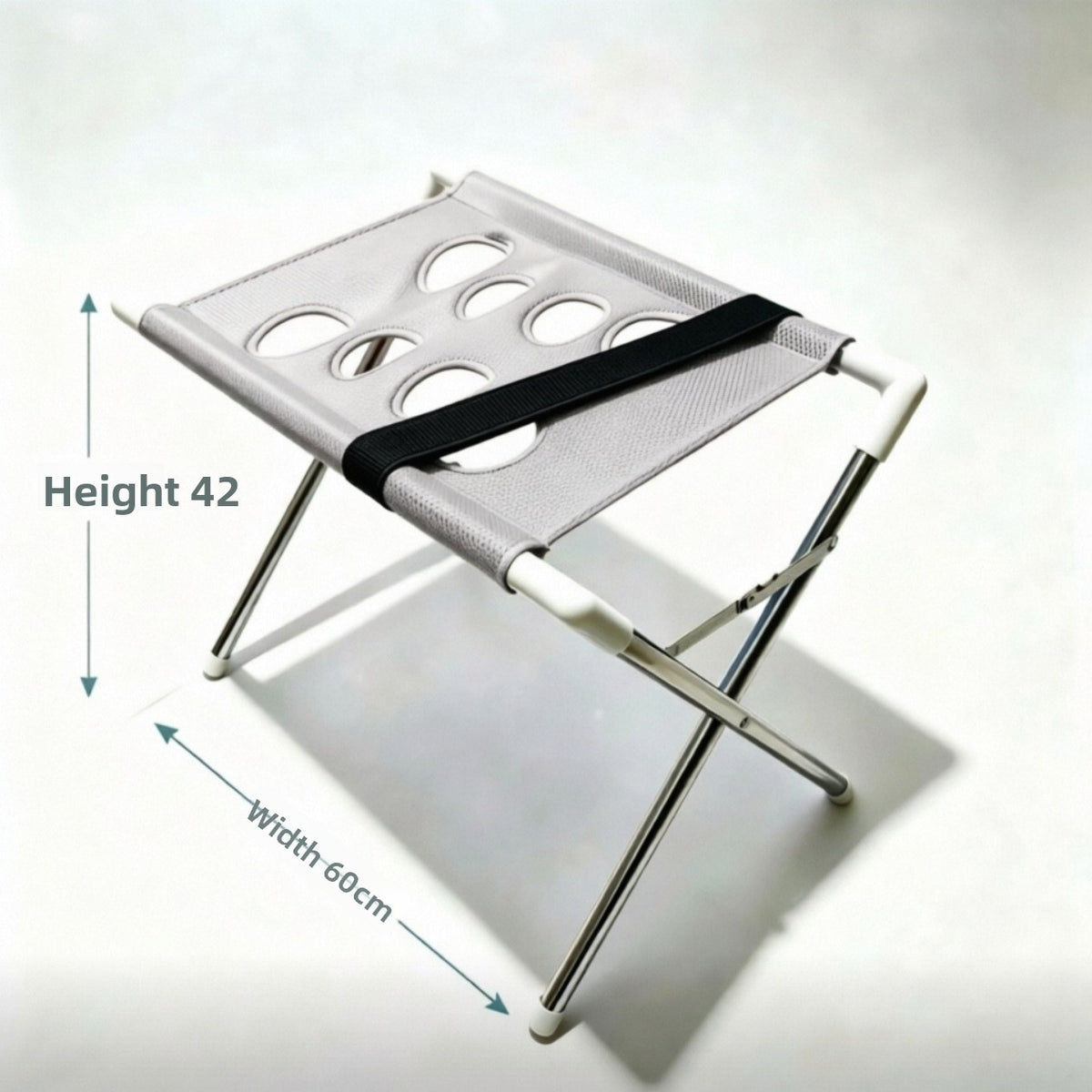 Foldable grooming hammock stand for pets, further angle view