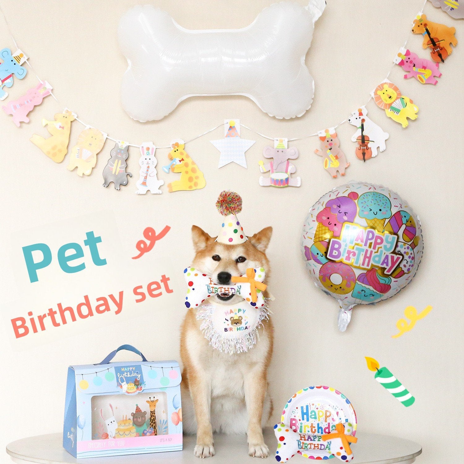Pet Birthday Party Set Decoration