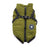 Waterproof padded dog winter coat with cotton insulation in Black, top view