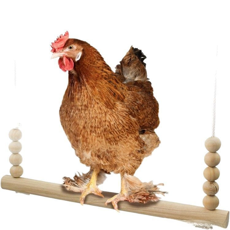 Natural wood bird and chicken swing and perch, detail photo 4