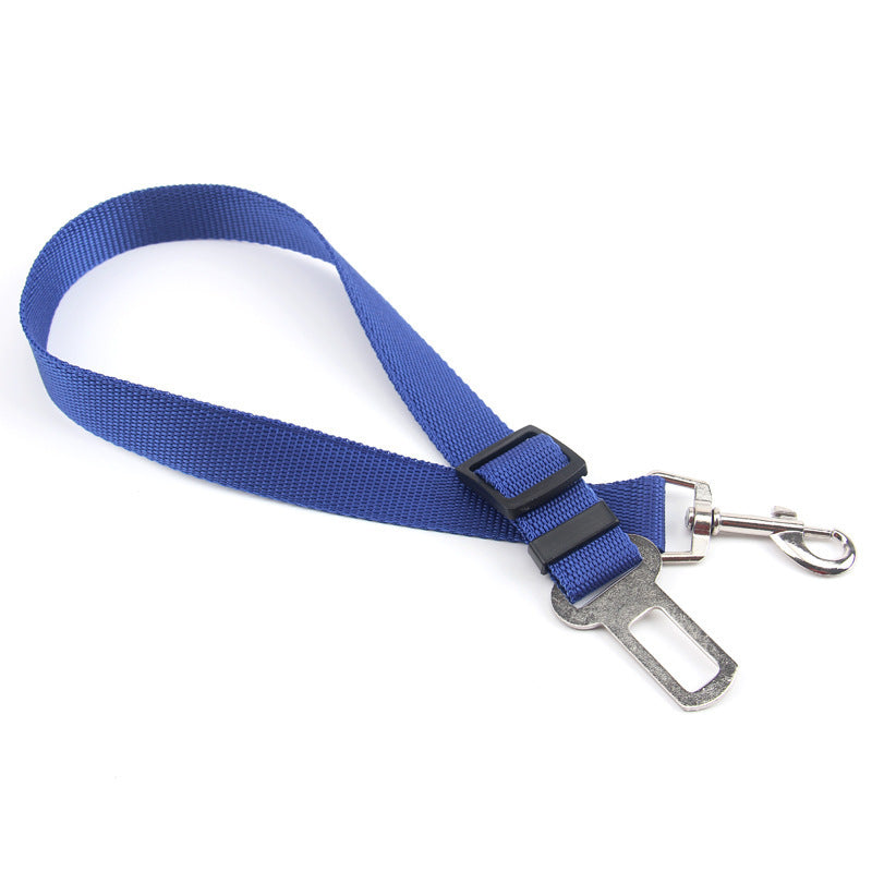 Nylon dog car seat belt lead with swivel clip, product photo
