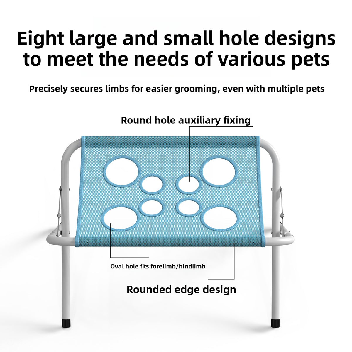 Foldable pet bathing hammock frame with mesh sling, photo 2 of 7