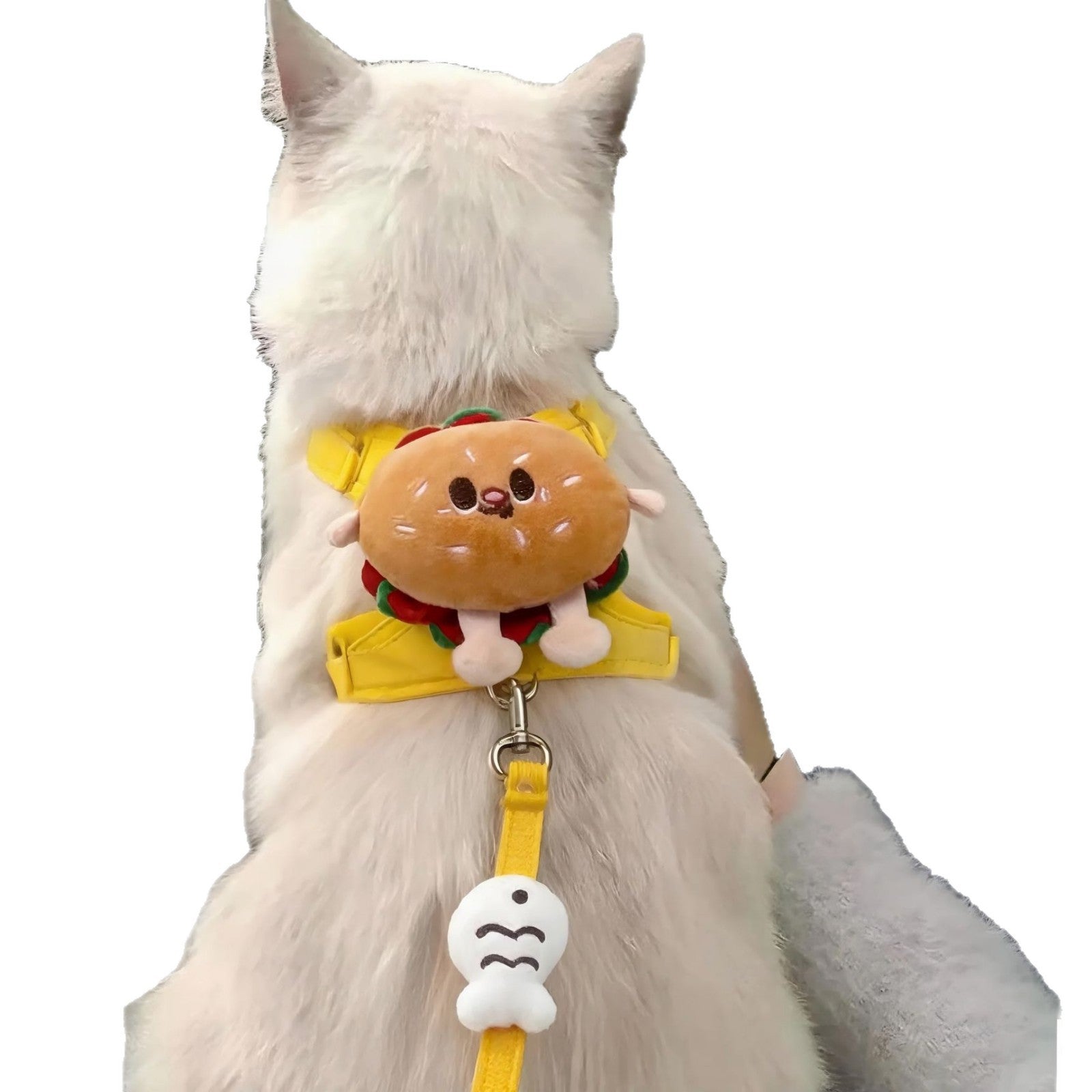 Burger and toast pet harness with lead, available from Pet Royale UK