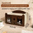 Two tier cardboard cat house with scratching board and play balls, view 12 of 14