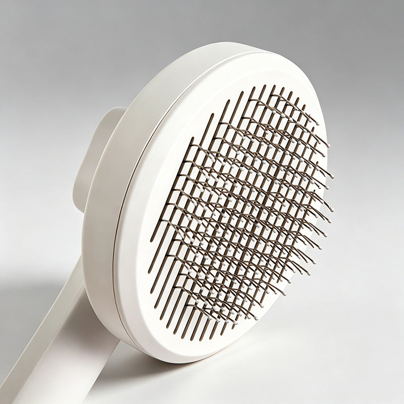 One-Click Hair Release Slicker Brush with Rounded Steel Pins